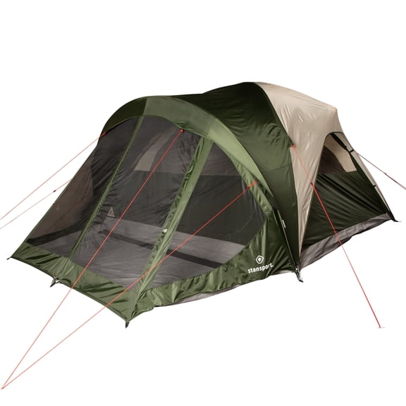 Stansport Highland Peak 6 Person Camping Tent with Screen Room
