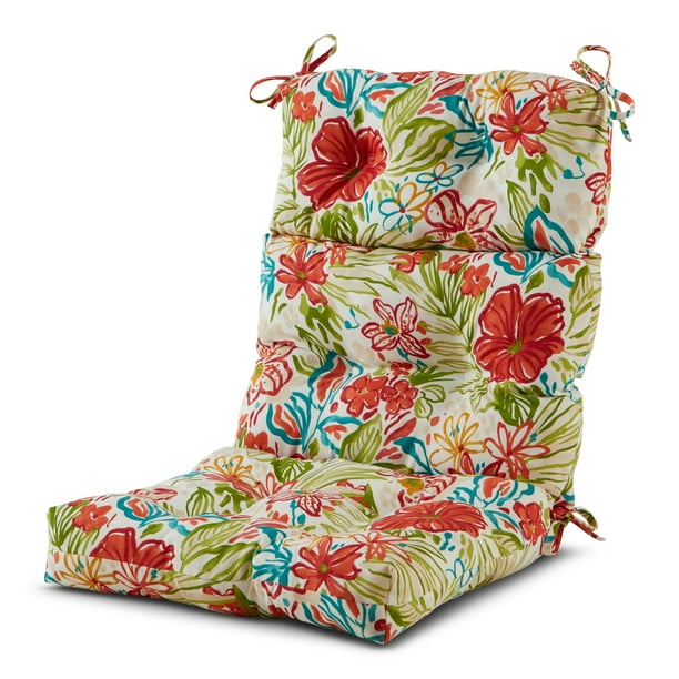 Breeze Floral 44 x 22 in. Outdoor High Back Chair Cushion - Walmart.com - Walmart.com