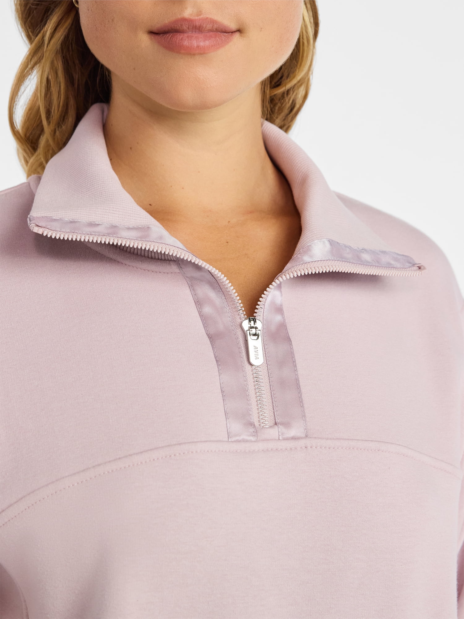 Avia Women's and Women's Plus Fleece Quarter Zip Pullover, Sizes XS-4X