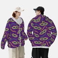 thumbnail image 6 of Daiia Carnival Masks and Beads UPF 50+ Sun Protection Hoodie Jacket Lightweight Long Sleeve Sun Shirt for Women Men with Pocket Hiking Outdoor-X-Large, 6 of 9