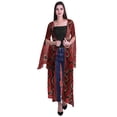 thumbnail image 1 of Moomaya Viscose Georgette Printed Long Shrug Slit Sleeves Cardigans For Women, 1 of 5
