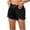 Black, variant on Denim Shorts for Women Distressed Ripped High Waisted Hot Pants Cut Off Straight Leg Jean Shorts Summer Short Pants Skinny Cute Hotpants with Pockets and Fringe Black/Blue