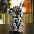 thumbnail image 6 of Lifestyle Brands 676685054197 Adam & Friends Home Decor Stone Resin Wilderness Statue Sculpture | 1-Piece | Sitting Elephant, 6 of 6
