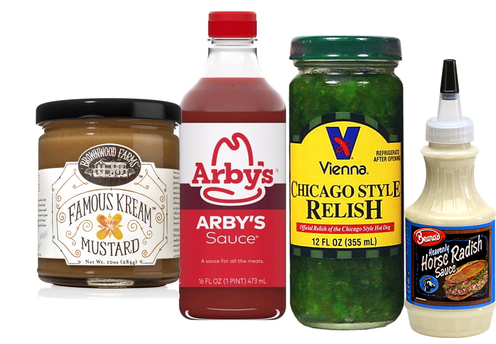 Brownwood Farms, Arby's, Vienna Beano's Mustard, Relish, Sandwich