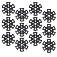 thumbnail image 1 of UPOUART 12 Pcs Embouts de Bâton de Randonnée Coussinets en Caoutchouc Noir Forme Flocon de Neige pour Usage Extérieur, 1 of 7