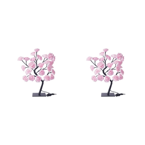 Cateissary Luces de árbol de rosas simuladas: las ramas ajustables para diseños y formas personalizados pueden libremente y forma a cada rama Tipo 1 2Conjunto