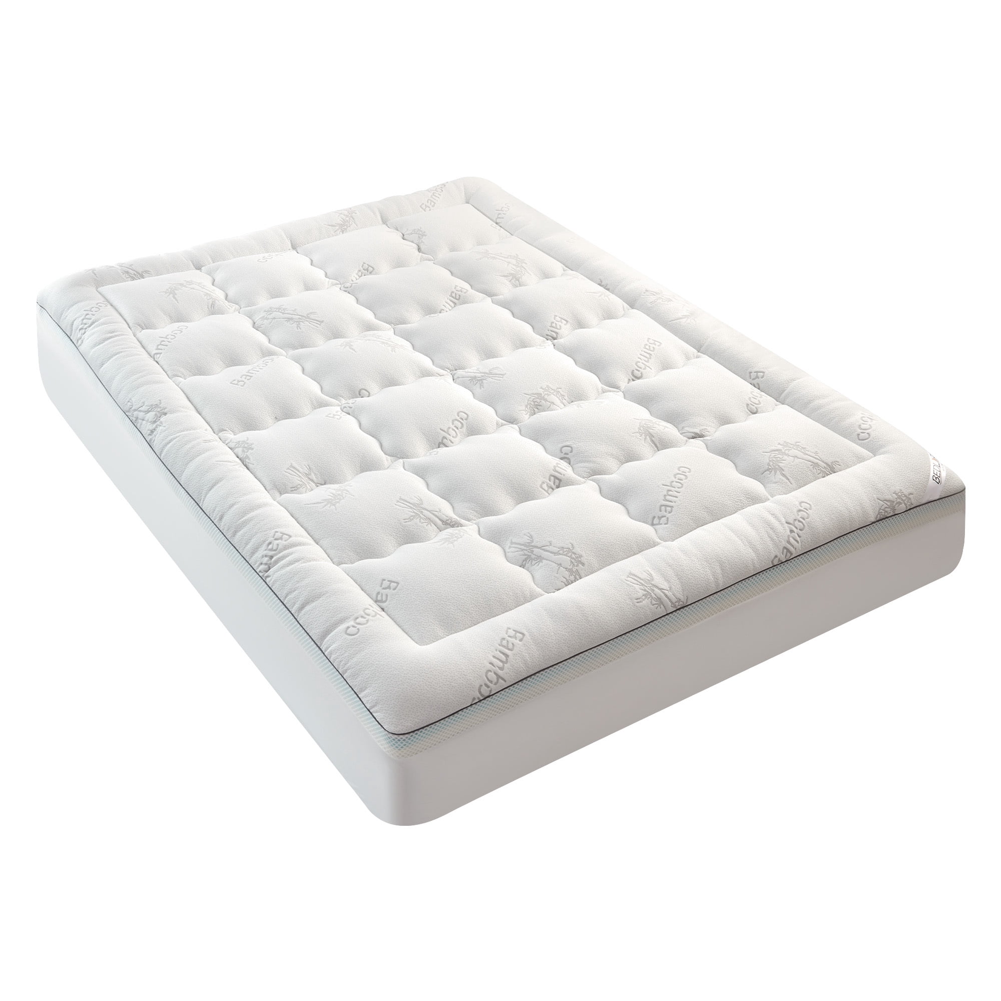 BEDLORE Mattress Topper Full Size, 2" Gel Memory Foam Plus 2" Plush Pillow Top Pad, 4 " Mattress Pad Cover for Back Pain