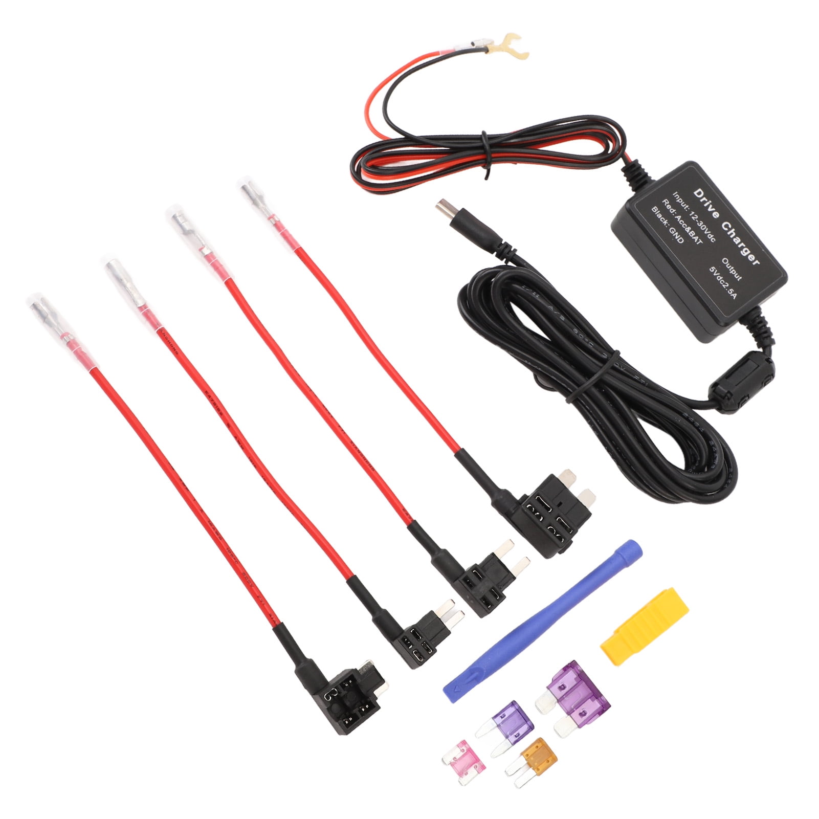 Dash Cam Hardwire Kit, Stable Output Wide Applicability USB Hard Wire Kit  for GPS Navigator for Mirror Cam