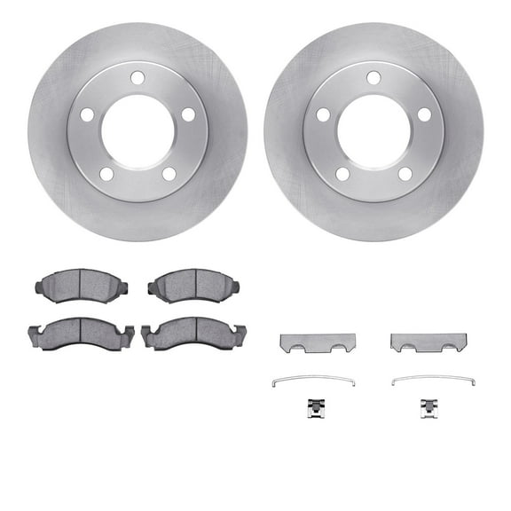 Dynamic Friction Company Front Brake Rotors with Ultimate Duty Performance Brake Pads includes Hardware 6412-42064