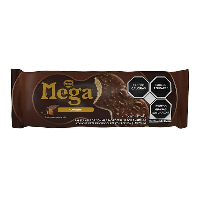 Paleta Helada Nestlé Mega Sabor Vainilla con Almendras 64 g