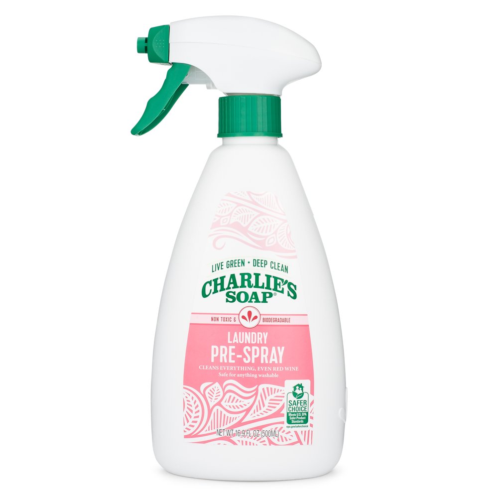 Charlie's Soap Laundry PreSpray (16 Fl. Oz, 1 Pack) Natural Laundry