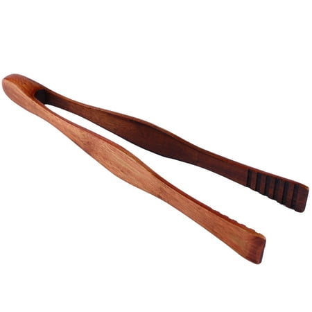 

1 Pcs BBQ Tools 26.5cm Wooden Protection Food Outdoor Portable Tongs