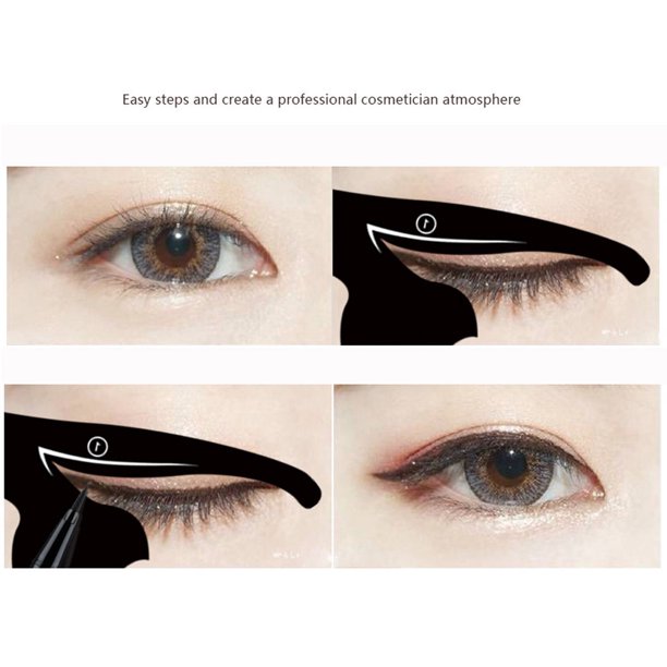 mnycxen 2pcs women cat line pro eye makeup tool eyeliner stencils template shaper model walmart com