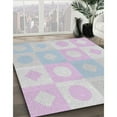 thumbnail image 3 of Ahgly Company Machine Washable Indoor Rectangle Transitional Lavender Purple Area Rugs, 7' x 9', 3 of 7