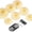 Gold, variant on Donut Hair Bun Maker Set - 7 Rings (1 Extra-Large, 2 Large, 2 Medium, 2 Small), 5 Elastic Bands, 20 Hair Pins