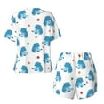 thumbnail image 5 of Qekee Cartoon Poodle Dog Women's Pajama Set Short Sleeve Sleepwear Summer Home Wear with Pockets Soft Short Sleeve Shirt - Cartoon Poodle Dog, 5 of 9