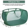 thumbnail image 6 of Kiibsot Strong Mesh Pop Up Laundry Basket, Collapsible Laundry Hamper with Side Pocket, Foldable Clothes Hamper with Durable Reinforced Handles for Laundry, Bathroom, Kids Room, Dorm or Travel, 6 of 7