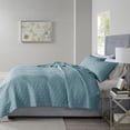 thumbnail image 2 of Home Essence Wiley 3 Piece Reversible Coverlet Set, King/Cal King, Teal, 2 of 10