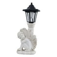 thumbnail image 2 of Estatua de querubín de resina con luz solar, 13,5 x 13 x 36 cm, figura de jardín versátil Izquierda, 2 of 9