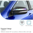 thumbnail image 4 of Yazoeia 2PCS Car Rear View Mirror Stickers, Waterproof Auto Side Rearview Mirrors Decal Stripes, Universal Anti-Collision Striped Automotive Warning Stripes for Most Vehicles (Colorful), 4 of 6