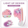 thumbnail image 2 of EUXTERPA Girls Pink Sneakers Light Up Flashing Shoes Kids Easy Fasten High Top Canvas Sneaker Toddler Size 7, 2 of 6