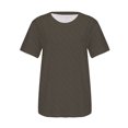 thumbnail image 4 of Endives Women's Short Sleeve T-shirts Crew Neck Drop Shoulder 2D Printed Basic Top Oversized Tee Fashion, 4 of 7