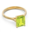 thumbnail image 3 of 2.50 T.C.W Emerald Cut Peridot Gemstone Stunning Wedding Ring for Women Solid 14K Yellow Gold Size 5.5 by Diamond-Capitals, 3 of 8