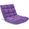 thumbnail image 4 of Hyxoo Folding Floor Chair with Back Support, 14 Adjustable Position, Padded Sleeper Bed, Couch Recliner, Gaming Floor Chairs for Adults, Meditation, Living Room,Purple, 4 of 11