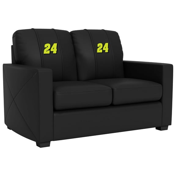 Silver Loveseat with William Byron #24 Green Logo