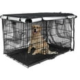 thumbnail image 6 of Dog Crate Cover 42 Inch - Double Door, Waterproof Dog Kennel Indoor,  Vent Window for Wire Crates (Black), 6 of 6