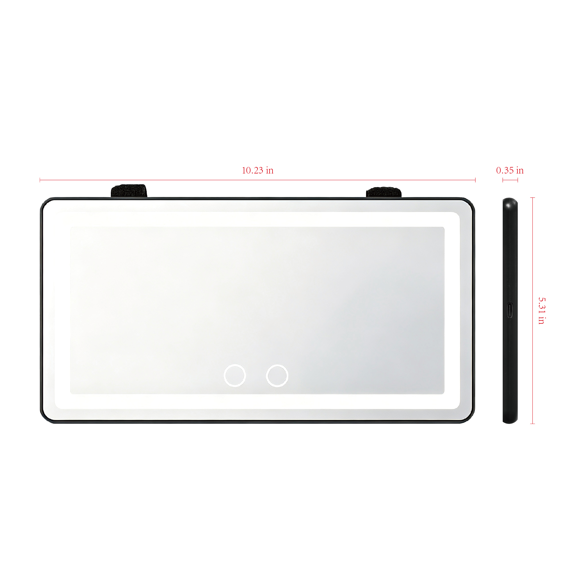 VISOR LIGHTED MIRROR