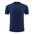thumbnail image 2 of LWITHSZG Quarter Zip Pullover Men Quick Dry Athletic Workout Tops Comfy Breathable Basic Tees Casual Lightweight Short Sleeve Shirts XS-3XL, 2 of 5