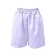 thumbnail image 5 of LIBRCLO Womens Two Piece Sets Shorts And Crew Neck Short Sleeves Botton Up T-Shirts Summer Casual Solid Color Set, 5 of 6