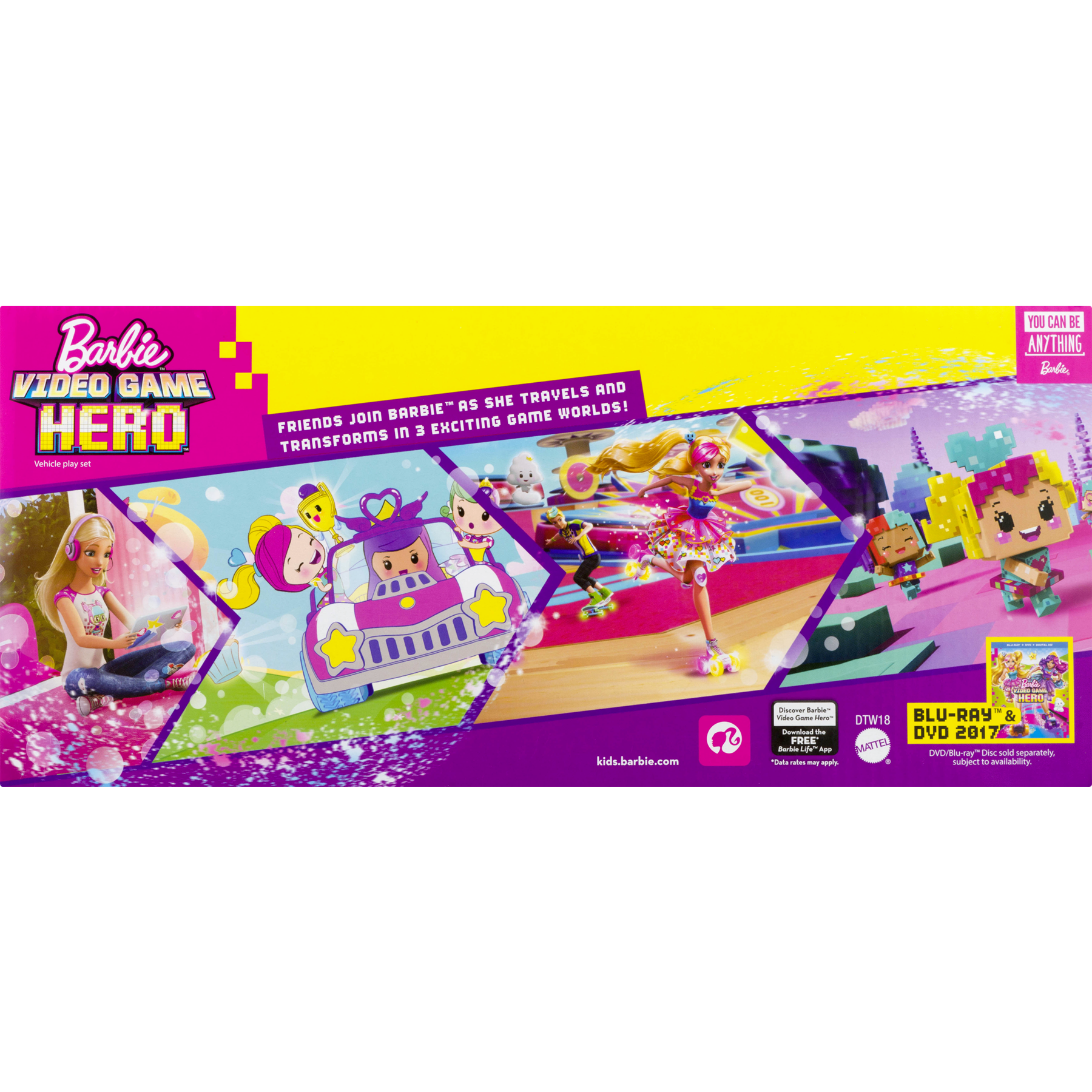 1800px x 1800px - Barbie Video Game Hero Vehicle & Figure Play Set - Walmart.com