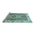 thumbnail image 2 of Ahgly Company Machine Washable Indoor Round Abstract Light Blue Modern Area Rugs, 7' Round, 2 of 4