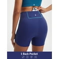 thumbnail image 5 of BALEAF Womens 5" Biker Shorts High Waisted Workout Spandex Short Tummy Control Gym Yoga Athletic with Pocket Navy Blue XL, 5 of 7
