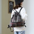 thumbnail image 2 of Mochila con cordón para mujer, mochila de tela de nailon estampada, plegable, con bolsillo con lazo y flores, para mujer, 2 of 6