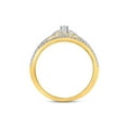 thumbnail image 4 of 10kt Yellow Gold Womens Round Diamond Heart Crown Fashion Ring 1/4 Cttw, 4 of 4