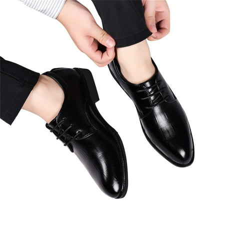Dakaela Mens Dress Shoes Classic Business Formal Oxfords Leather Lace up Tuxedo Derby Sneakers