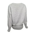 thumbnail image 4 of Diufon Womens Casual Blouses V Neck Long Sleeve Sweaters Fall Solid Color Pullover Tops, 4 of 5