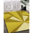 thumbnail image 2 of Ahgly Company Indoor Square Patterned Bright Gold Yellow Area Rugs, 7' Square, 2 of 6