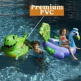 thumbnail image 4 of Set de flotador para piscina Sloosh con forma de dinosaurio y pavo real inflable, paquete de 2 Sloosh Sloosh, 4 of 7