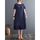 thumbnail image 5 of Vestido, Vestido suelto de mujer con bolsillos Manga corta Vestido informal de vacaciones Abanopi Aqua/Extragrande, 5 of 7