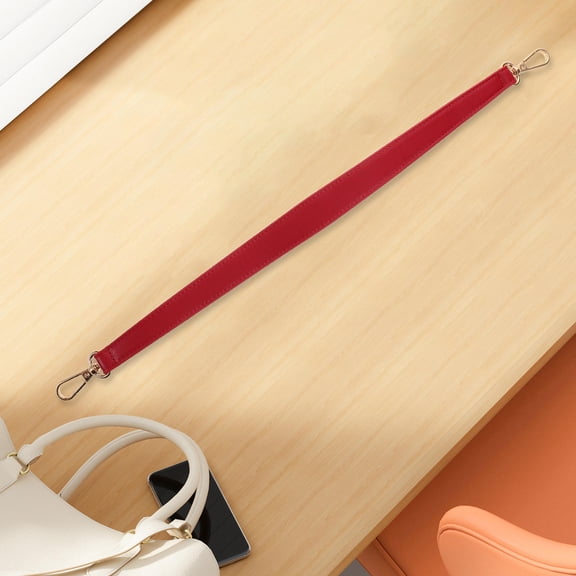 OFFIGAM Durable Detachable Dark Red Handbag Strap with Adjustable PU Strap and Metal Buckle