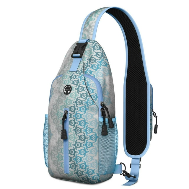 Sac à Dos en Bandoulière avec Imprimé Nautique Mignon, Léger, Sangle Réglable, Durable pour Usage Extérieur et Quotidien