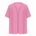 thumbnail image 3 of Plus Size Fall Cardigan Sweaters for Women Casual Short Sleeve Open Front Shrugs Soft Solid Color Cropped Boleros Lightweight Cardigans Cover Ups, 3 of 7