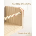 thumbnail image 5 of Nursery Floating Shelves for Wall, Set of 3 Book Shelves Natural Wood Wall Mounted Organizer with Towel Bar Hanging Bookshelves Nursery Decor for Kids Room, Bedroom and Kitchen, 5 of 8