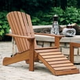 thumbnail image 3 of Outdoor Interiors Eucalyptus Wood Adirondack Chair with Built In Ottoman, 3 of 9