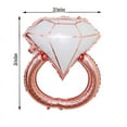 thumbnail image 5 of BalsaCircle 26" Rose Gold White Extra Large Diamond Ring Mylar Foil Plain Balloon Wedding, 5 of 6