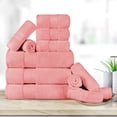 thumbnail image 2 of Superior Turkish Cotton Solid Plush 12-Piece Coral Towel Set, 2 of 5